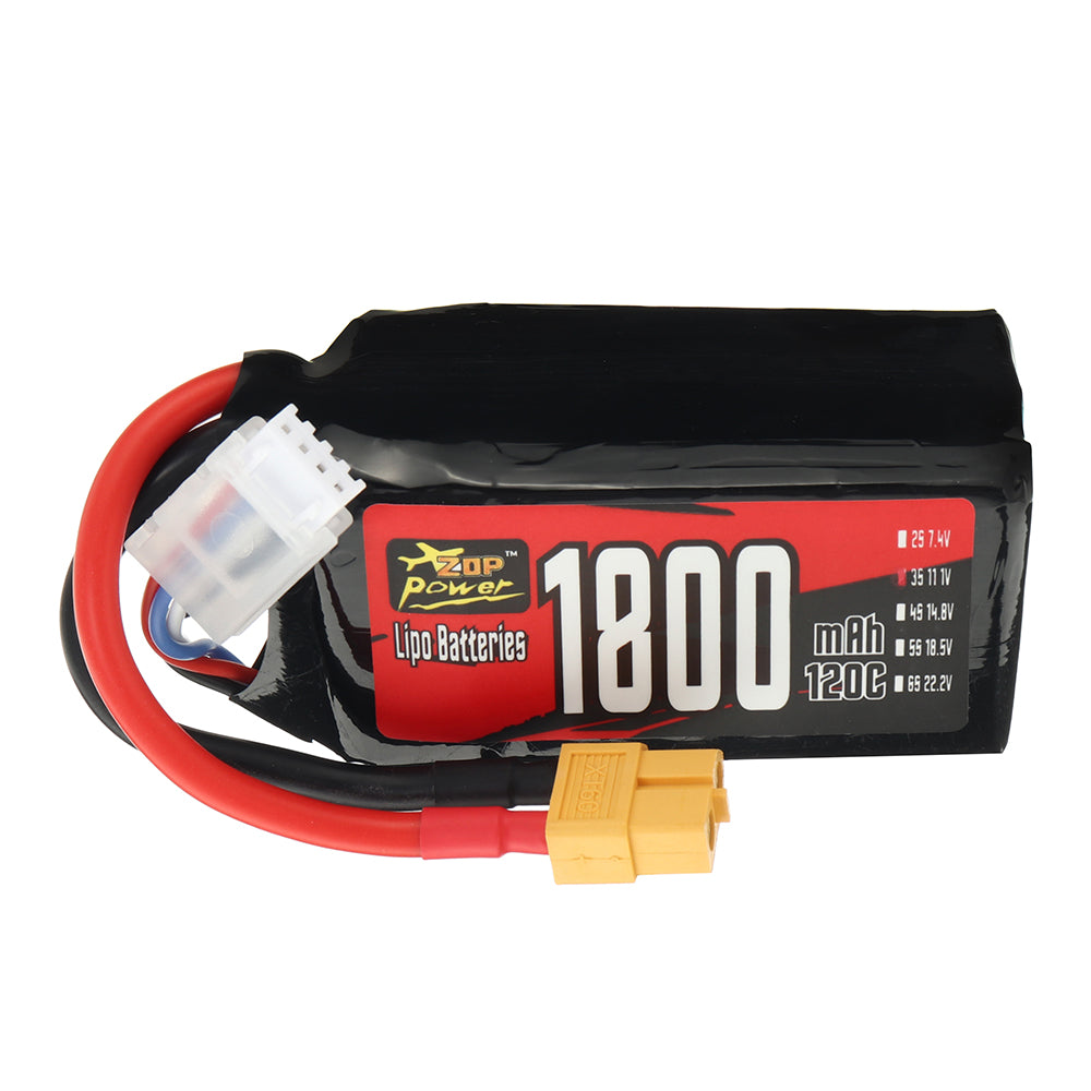 LinkMejor 3S 11.1V 1800mAh 120C 19.98Wh LiPo Battery XT60 Plug for RC Drone FPV Racing