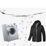 LinkMejor HZ-23 23 Zones Heating Jacket Zipper Adjustable Size USB Charging Smart Thermal Warm Jacket Men's Heated Hooded Coat Outdoor Sportswear