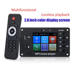 2.8-inch Car LCD Decoding Board Bluetooth 5.1 MP3 Decoder Screen Audio Receiver Support FLAC WAV APE AUX FM Radio Hands-Free Calls Adjustable Timer