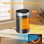 Tevorex 220V 1500W Smart Space Heater with Touch Screen & Remote Control, Automatic Temperature Control, Overheat & Tip-Over Protection for Home or Office