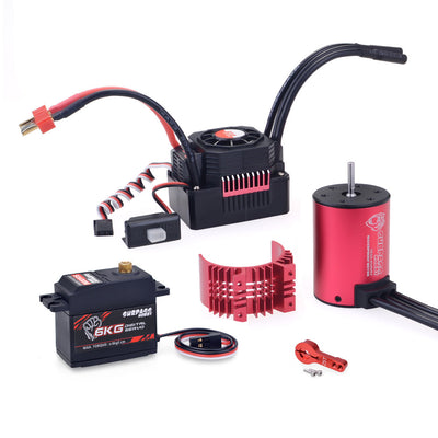 LinkMejor HOBBY KK 3650 Brushless Motor 4500KV 60A Brushless ESC 6KG Metal Gear Digital Servo RC Car Parts