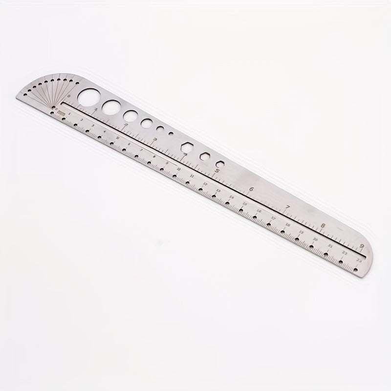 Multifunctional Stainless Steel Profiled Ruler Protractor Compass 201 Stainless Steel Precision Measuring Tool for Designers and Craftsmen