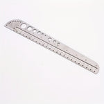 Multifunctional Stainless Steel Profiled Ruler Protractor Compass 201 Stainless Steel Precision Measuring Tool for Designers and Craftsmen
