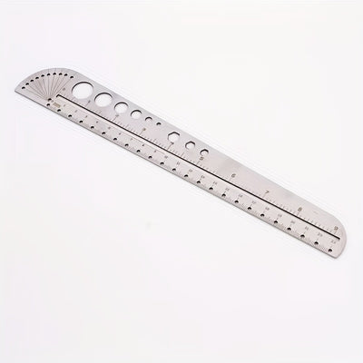 Multifunctional Stainless Steel Profiled Ruler Protractor Compass 201 Stainless Steel Precision Measuring Tool for Designers and Craftsmen