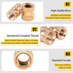 Brass Heat Set Insert Nut M2 M2.5 M3 M4 M5 M6 Nutinsert Thread Knurled Embedment Screw Nuts 3D Printing Assortment Kit