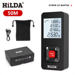 LinkMejor Laser Distance Meter 50m/100m/120m High Precision ±2mm Rangefinder LCD Backlight Display Type-C Battery