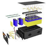 Gokwh 48V 320AH Energy Storage Box DIY Kit APP Bluetooth Remote Operation LED Bluetooth Status Indicator  Charge Overcurrent Protection