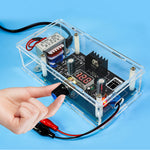 DIY LM317 Adjustable Voltage Regulator 1.25V-12V 2W Power Supply Kit with Digital Display and Acrylic Enclosure for Electronics Projects