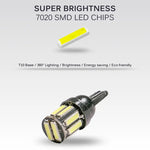 4 Pack 10-7020 SMD Car Clearance Bulbs T10 LED 194 168 Wedge Replacement Reverse Dashboard Light Bulbs License Plate Light