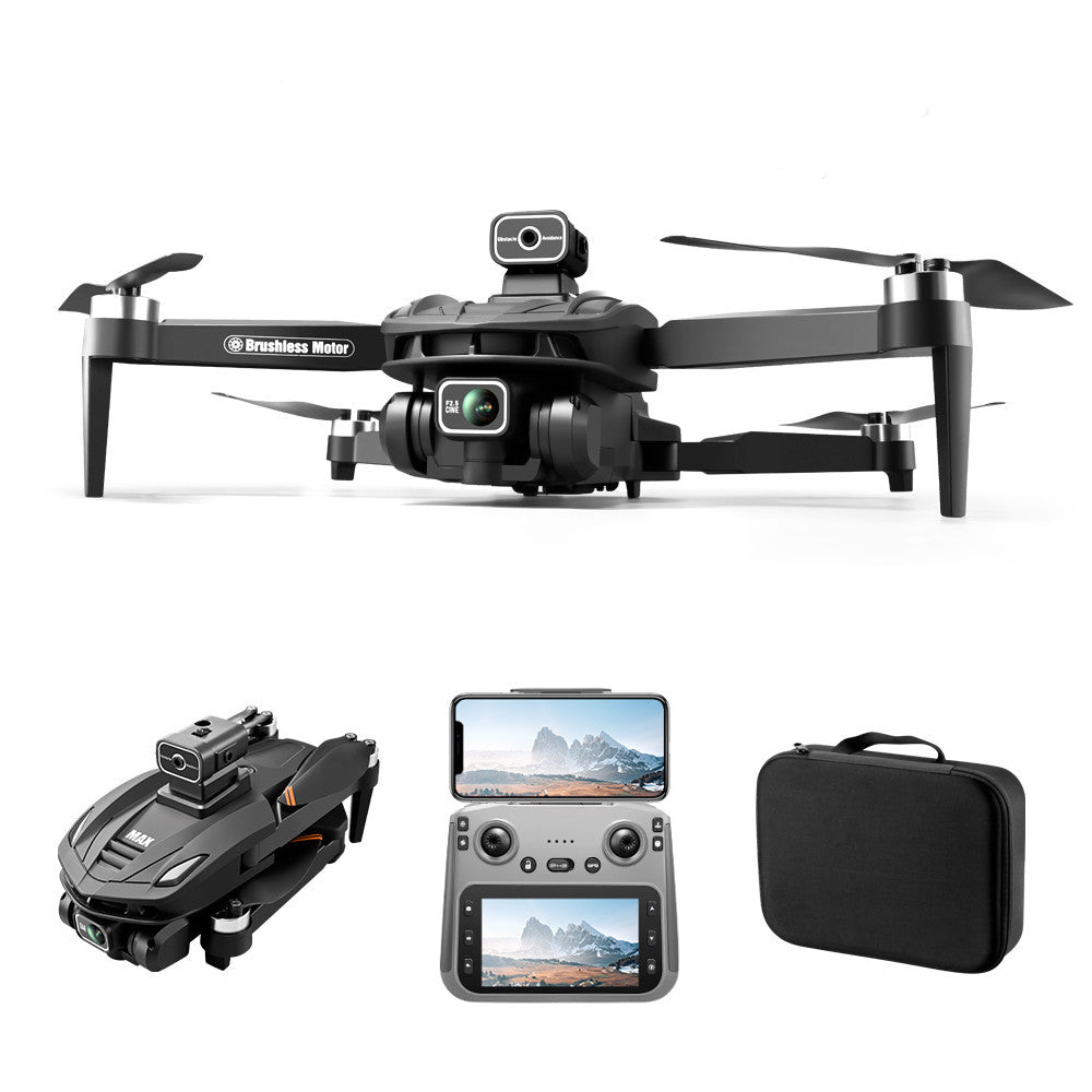 LinkMejor V168 MAX GPS 5G WiFi FPV with 5.9inch LCD Screen Controller 720P HD Dual Camera Servo Gimbal 360° Intelligent Obstacle Avoidance Optical Flow Hover Brushless Foldable RC Drone Quadcopter RTF