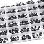 Aemedy® 1000pcs 36 Values 0.1uF 50V-1000uF 16V Capacitors 4.7UF 10UF 22UF 33UF 47UF Electrolytic Capacitor Assortment Box Kit