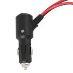 Car Lighter Adapter 12V 24V 240W Dual Splitter With On Off Switch 1 Male To 2 Female Sockets Portable Power Accessories 10cm Cable Black Red PVC Material