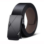 110cm-130cm Auto Buckle Men's Belt Business Casual Adjustable Male Pants Waistband for Daily Wear