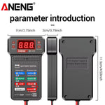 LinkMejor BT-172 12V Digital Battery Tester Battery Indicator with Alligator Clip LED Battery Status Indicator Motor to OL