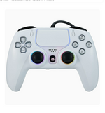 LinkMejor 736F for PS5 Controller Wired Gamepad with Hall Effect Triggers and RGB Joysticks Dual Vibration Motors Turbo Function for PS4 PC Plug and Play