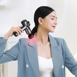 LinkMejor V1 Massage Gun 6 Speeds Adjustable Gear 6 Massage Heads 3200 rpm Fascia Gun Muscle Relaxation Brushed Motor