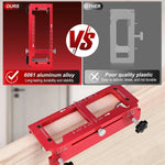 Door Hinge Jig Aluminum Alloy Hinge Drilling Fixture For 2-1/2 Inch To 5 Inch Mortises Woodworking Installation Tool