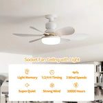 Tevorex 40W Ceiling Fan LED Light E27 Bulb Base with Remote Control for Dimming, 85-265V Wide Voltage Suitable for Living Room, Study, Household ,Office