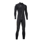 LinkMejor 3mm Front Zipper Wetsuit  Neoprene Elastic Warm Swimming Surfing Snorkeling Long Sleeves Diving Suit Full Body Jumpsuit Water Sport Swimwear