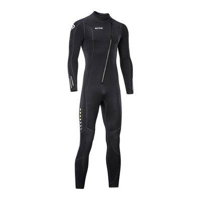 LinkMejor 3mm Front Zipper Wetsuit  Neoprene Elastic Warm Swimming Surfing Snorkeling Long Sleeves Diving Suit Full Body Jumpsuit Water Sport Swimwear