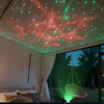 Elfeland Cute Spaceman Panda LED Galaxy Projector Lamp With Built-in bluetooth Speaker Star Projection Night Light Bedroom Decoration Gift for Kids Adults