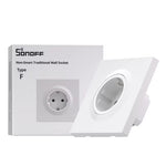 LinkMejor WS01STPF-E Fusion Series Non-Smart Traditional Wall Socket Type F Fire Resistant Protection Moisture Ready Durability