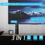S09 Tuya Smart WiFi Universal IR Remote Temperature Humidity Sensor with Digital Display Screen for Air Conditioner TV AC Works with Alexa Google Home