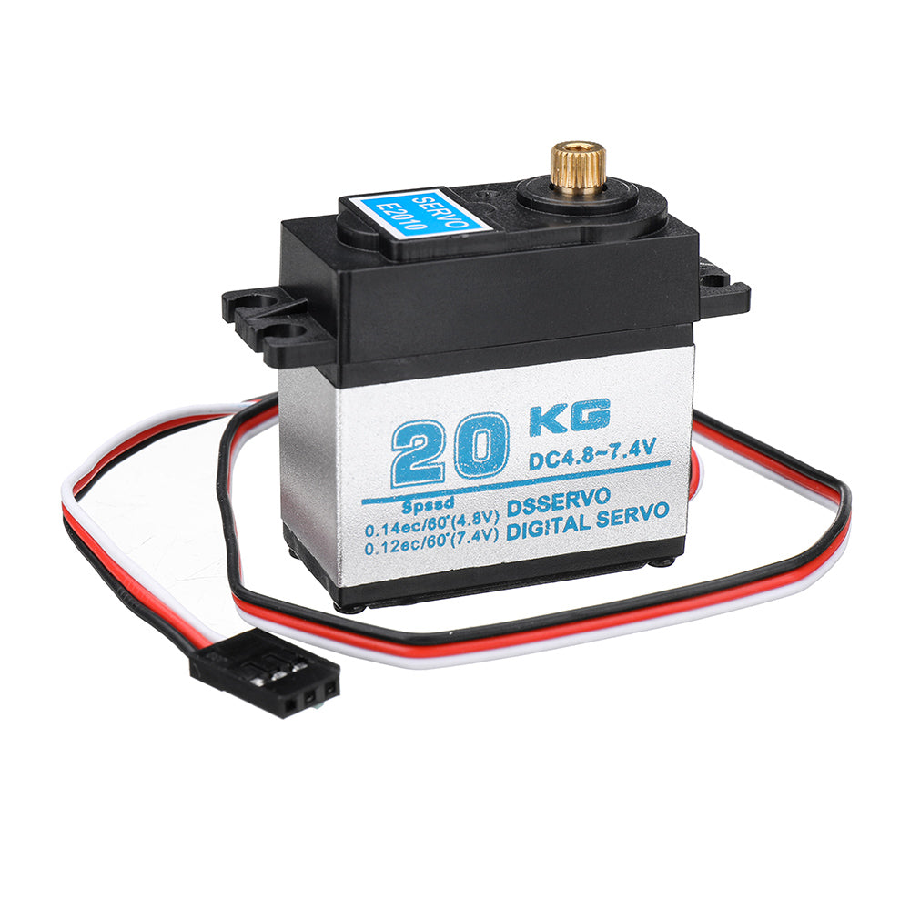 LinkMejor 20KG Digital Servo All Copper Teeth Aluminum Middle Shell Servos