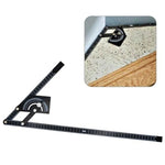 Woodworking Angle Ruler Universal Protractor 0-180 Degrees Aluminum Alloy Precision ±0.3 230x500mm Measuring Tool
