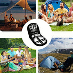 Xmund 10pcs Stainless Steel Camping Tableware Set-Portable AndDurable Outdoor Picnic Utensils With Plates Forks And Spoons For Hiking Backpacking And Camping Adventures-Perfect For Travel And Outdoor Meals