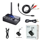 Bluetooth 5.3 Receiver Transmitter S3 HiFi Audio Wireless Adapter 15m Long Range AUX RCA USB Optical Fiber Connection