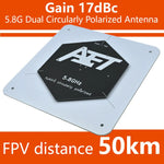 LinkMejor 5.8GHz 17dBi Directional Circular Polarized FPV Antenna for Long Rang RC Drone Airplane