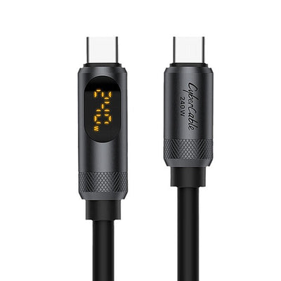 Hagibis PD240W USB-C Fast Charger Cable 1M 2M Silicone Charging Cord with LED Display for iPhone 16 16 Pro Max for SAMSUNG HUAWEI XIAOMI