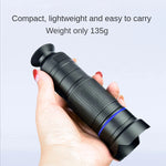 36X Phone Camera Telephoto Lens 4 In 1 Clip-on Telecope Zoom Macro Fisheye with Tripod Eyemask Storagebag Clip-On Lense for  Hiking Camping Wildlife Observation Moon Sports Game Concert Watching