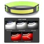 LinkMejor Sensor Headlight Built in Battery Fishing Headlamp Rechargeable 6 Modes Head Torch Outdoor Camping Flashlight