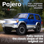 LinkMejor 1297S Newly Upgraded RTR 1/14 2.4G 4WD for Mitsubishi Pajeyo V24WG 1992 Sport RC Car Dual-Speed Mechanical Shifting Classis Off-Road SUV Climbing Truck LED Light Full Proportional Control Metal Gears CVD Straight Axle Vehicles Models Toys