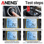 LinkMejor BT175 Car Battery Tester 12V 24V Lead Acid Battery Analyzer Digital Voltage Alternator Tester Accurate CCA Measurement Backlit Screen Automotive Battery Checker