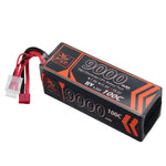 LinkMejor Power 15.2V 9000mAh 100C 4S LiPo Battery T Deans Plug for ZD Racing Pirates 3 RC Car