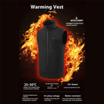 LinkMejor 9 Zones Heating Vest for Men USB Charging Thermal Electric Heated Sleeveless Stand Collar Coat Washable