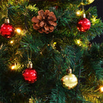 Artificial Christmas Tree,Xmas Pine Tree with 200 LEDs,Easy Assembly Premium Spruce with Metal Stand and 910 Branches for Home,Office,Party,Holiday Indoor Outdoor Decoration