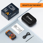 EU Direct CIGMAN CD-80T Laser Tape Measure 262 ft Range ±1/16 in Accuracy Compact Design USB-C Rechargeable Backlit LCD Display Six Measurement Modes IP54 Dustproof