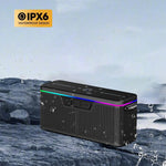 LinkMejor G003 Speaker bluetooth Speakers with Microphone 98mm*2 58mm*2 Drivers DSP Chip RGB Lighting TWS IPX6 Waterproof Hands-free Call Support TF Card USB AUX Outdoors Portable Speaker