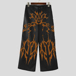 LinkMejor Mens Solid Color Gradient Pattern Pant Comfortable Button Zipper Wide Legged Long Trousers for Men