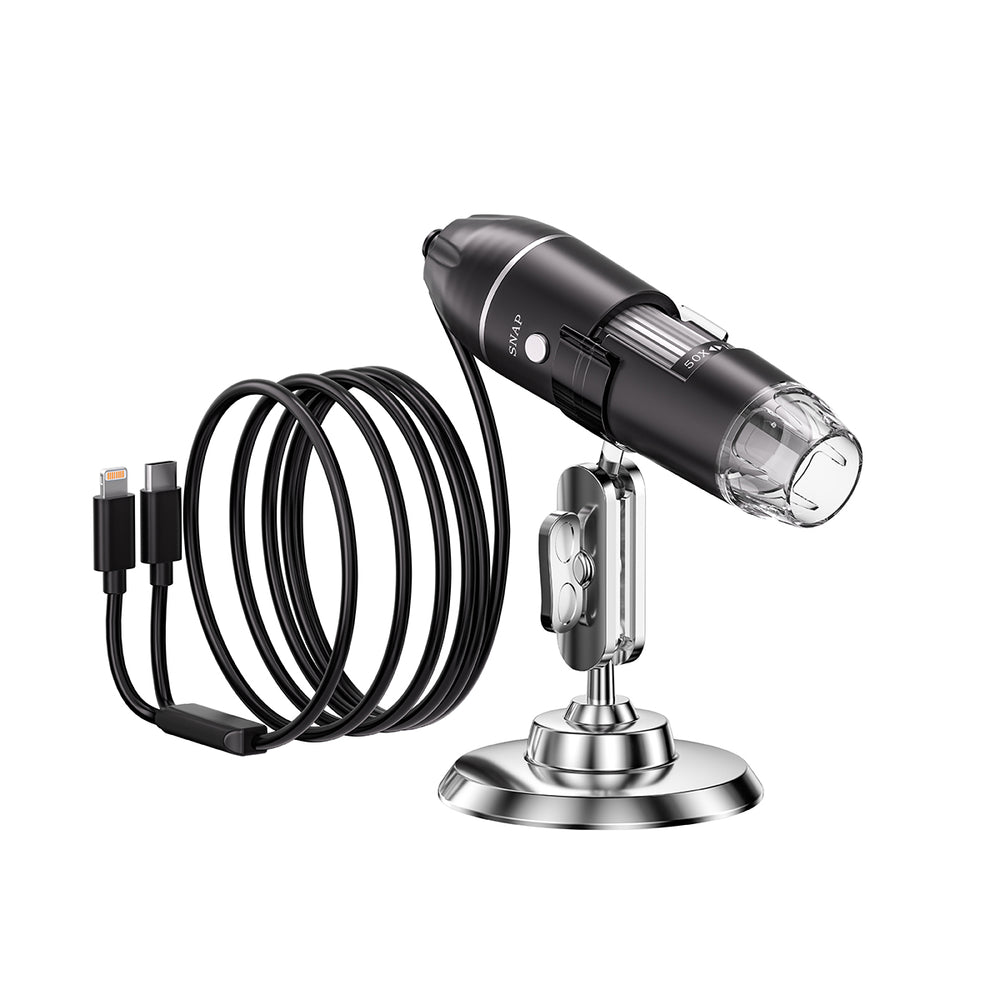 LinkMejor 321-p 1600X 2MP Digital Microscope Hand Held Adjustable Microscope Electronic Camera 8 LED Magnifier with Stand Microscope Accessories