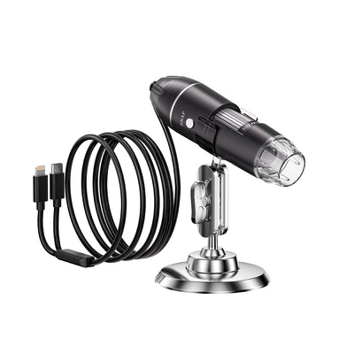 LinkMejor 321-p 1600X 2MP Digital Microscope Hand Held Adjustable Microscope Electronic Camera 8 LED Magnifier with Stand Microscope Accessories