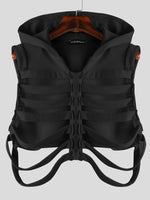 INCERUN Men Vests Skeleton Rib Deconstructed Design Hooded Sleeveless Streetwear Male Waistcoats Fashion Casual Vests Men S-5XL
