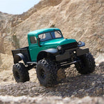 LinkMejor FCX24 Power Wagon 12401 RTR 1/24 2.4G 4WD Brushless RC Car Rock Crawler Off-Road Truck Two Speed Upgraded Chassis Metal Gears Portal Axles LED Light Oil Filled Shocks Vehicles Models Toys