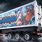 Huina 1505D 1/18 RC Car Seafood Refrigerated Truck Tractor for 1501 RC Truck