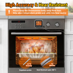 LinkMejor Digital Food Oven Meat Thermometer With Probe Timer Alert Backlight Outdoor Grill Cook Barbecue Kitchen Cooking BBQ Thermometer