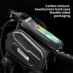 LinkMejor Bike Top Tube Bag Touchscreen 6.5'' Phone Holder Case Waterproof Reflective Large Capacity Front Beam Bag for MTB